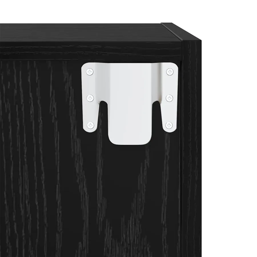 Ensemble meuble TV Montage mural 4 pcs Noir 37 x 37 x 142,5 cm - 7