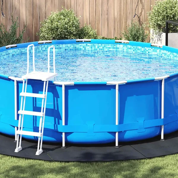 Tapis de piscine Noir Ø 458 cm Tissu non tissé