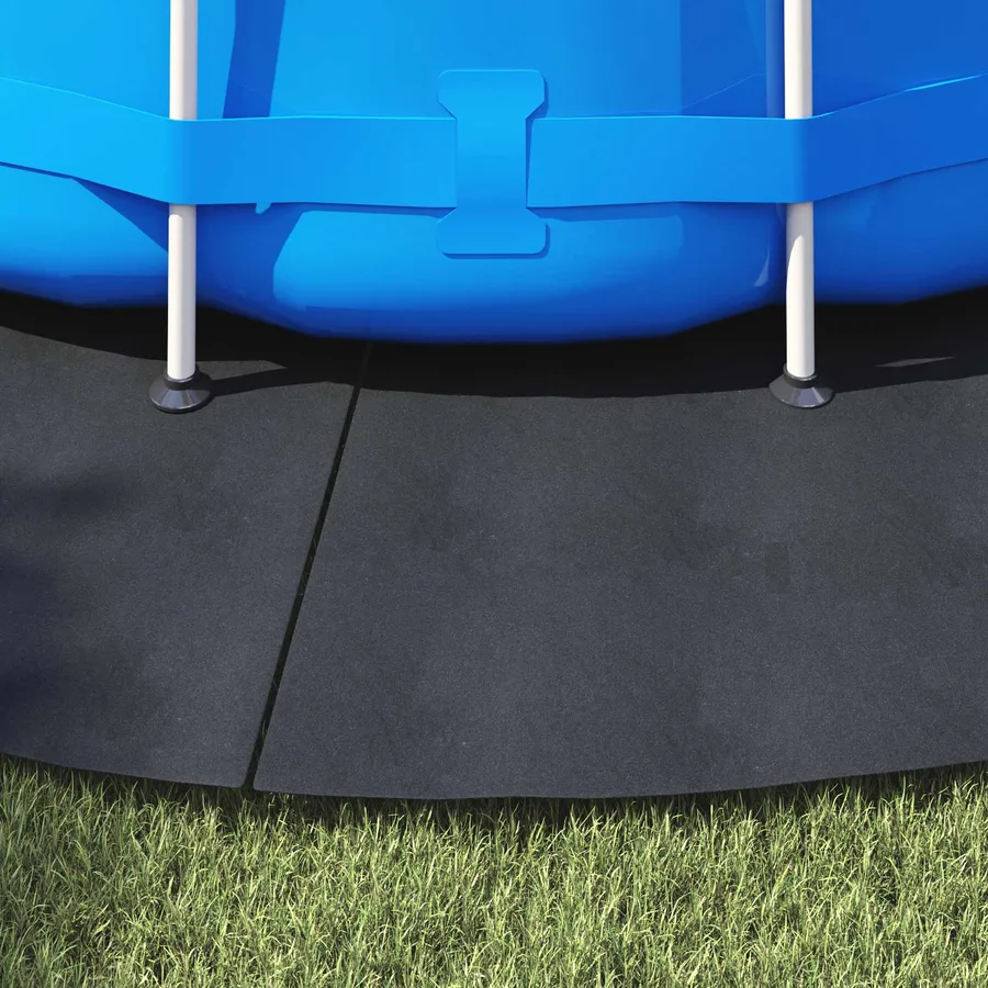 Tapis de piscine Noir Ø 458 cm Tissu non tissé - 4