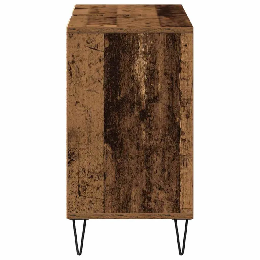 Cabinet de salle de bain avec porte Bois Ancien 80 x 33 x 60 cm - 7