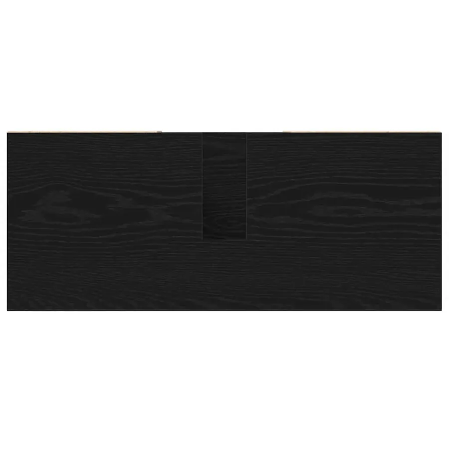 Cabinet de salle de bain Noir 80 x 33 x 60 cm Bois d'ingénierie - 9