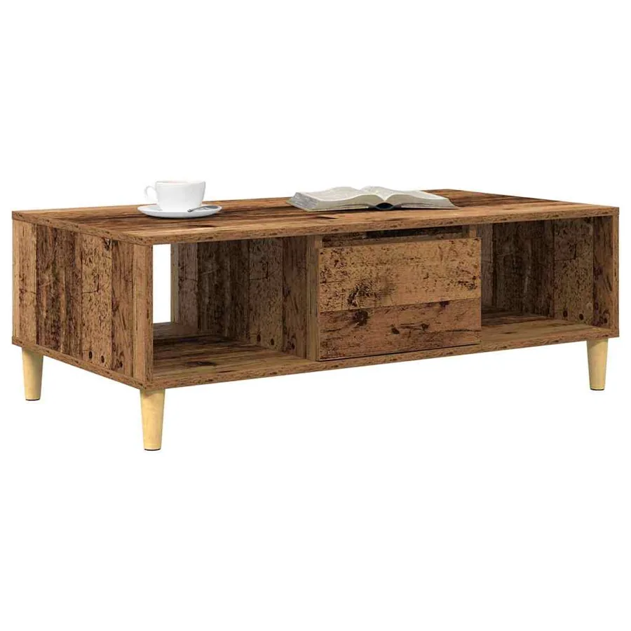 Table basse Bois ancien 102 x 55 x 35 cm Bois d'ingénierie - 3