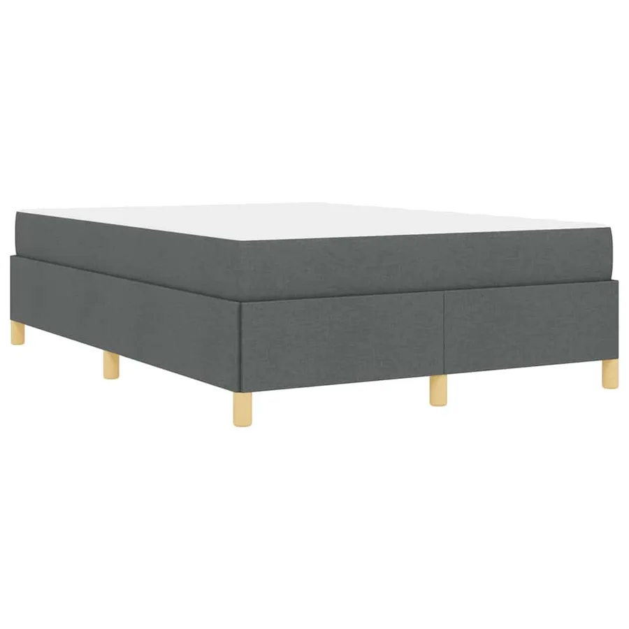 Cadre de lit avec matelas Gris foncé 160 x 200 cm tissu - 9