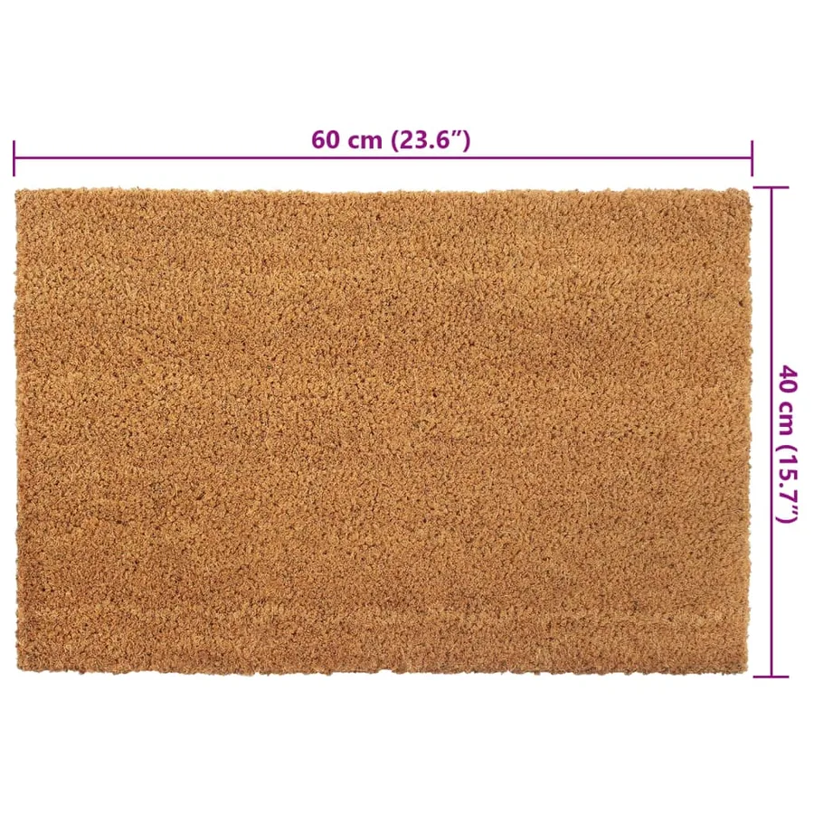Tapis de porte 2 pcs naturel 40x60 cm fibre de coco touffeté - 5