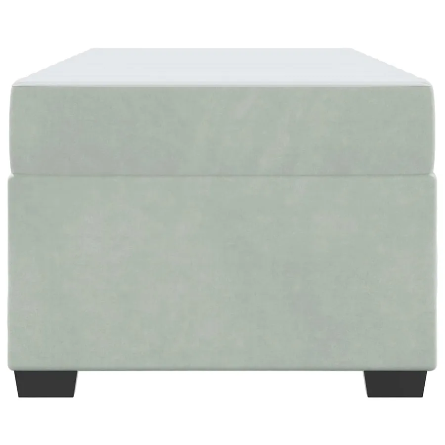 Cadre de lit avec matelas Gris clair 80 x 200 cm tissu - 5