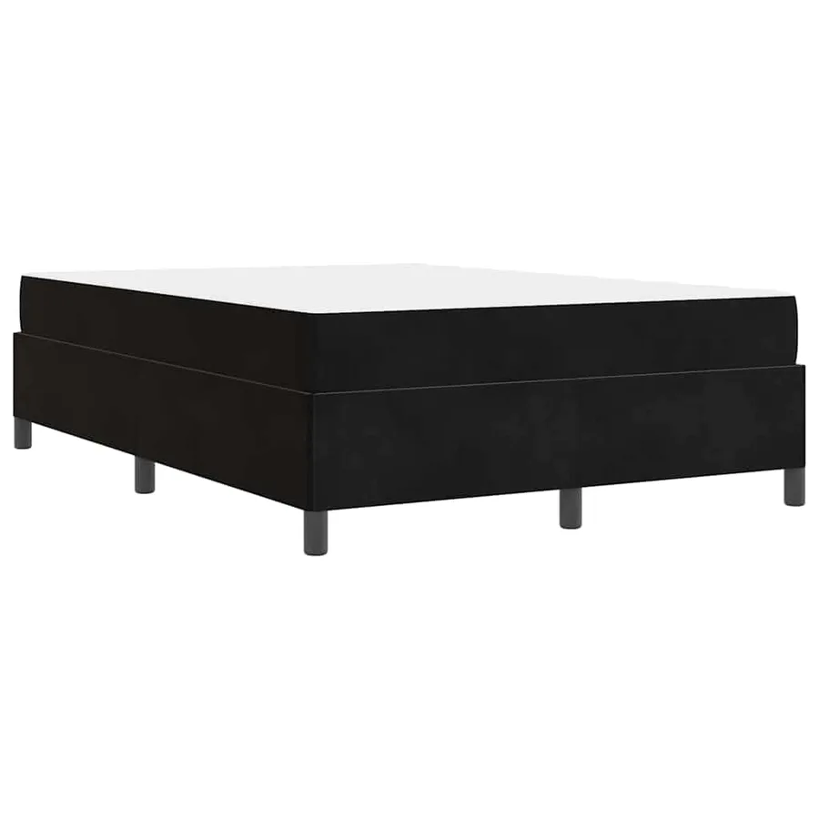Cadre de lit avec matelas Noir 140 x 190 cm tissu - 9
