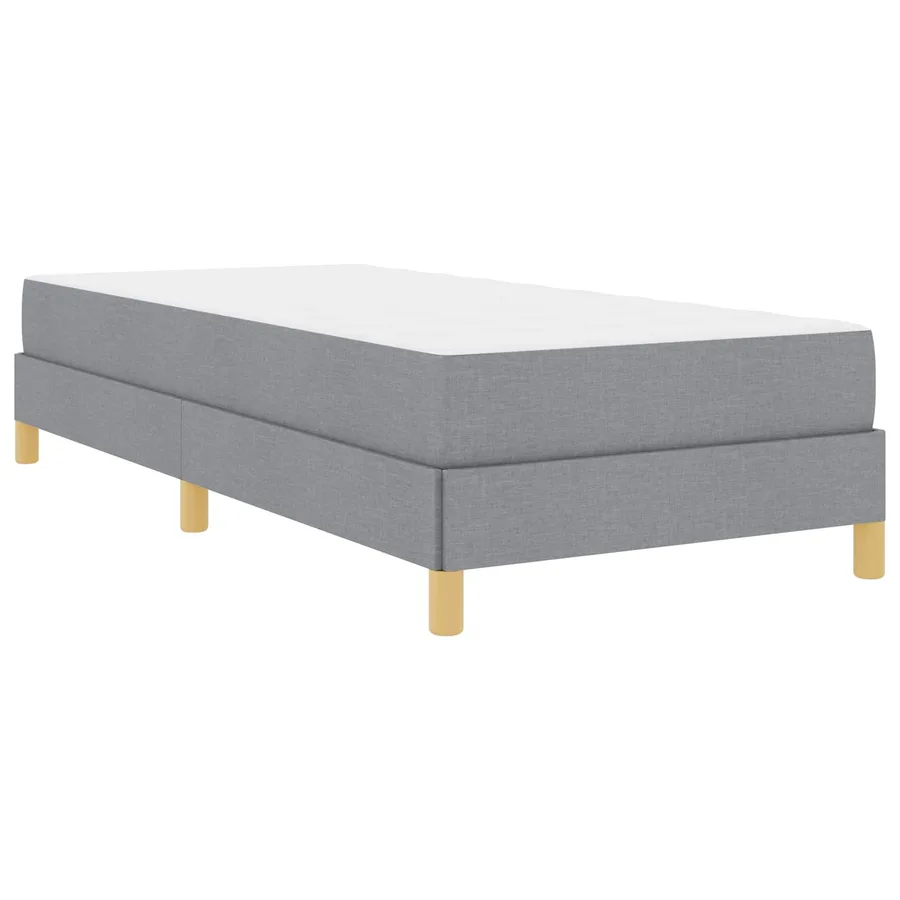 Lit à ressorts avec matelas Gris clair 80 x 200 cm tissu - 4