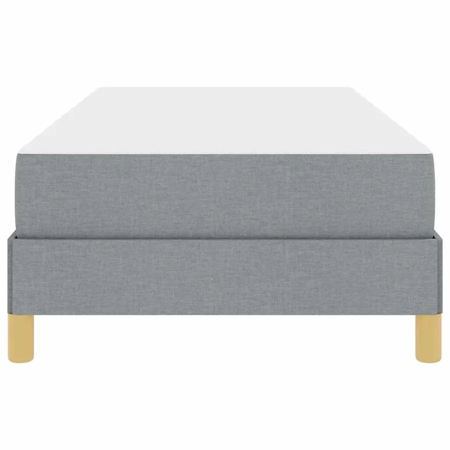 Lit à ressorts avec matelas Gris clair 80 x 200 cm tissu - 6