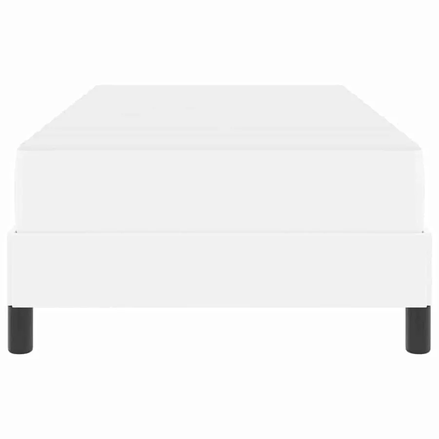 Cadre de lit avec matelas Blanc pur 90 x 190 cm tissu - 7