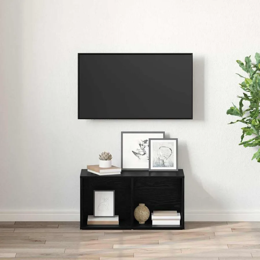 Ensemble meuble TV Noir 72 x 35 x 37 cm Bois d'ingénierie - 4