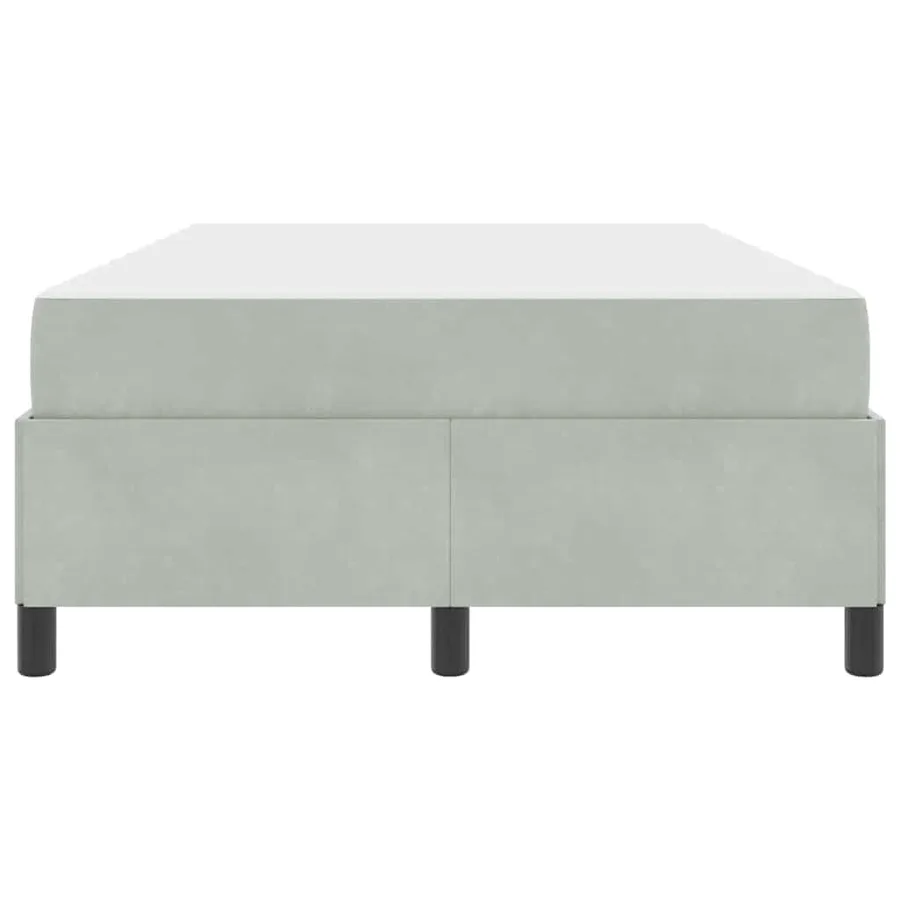 Cadre de lit avec matelas Gris clair 120 x 190 cm tissu - 5