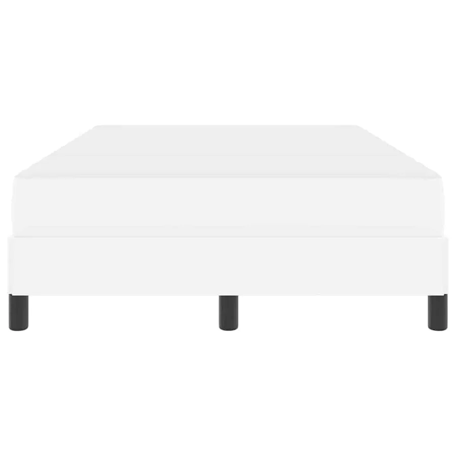 Cadre de lit avec matelas Blanc pur 120 x 190 cm tissu - 5