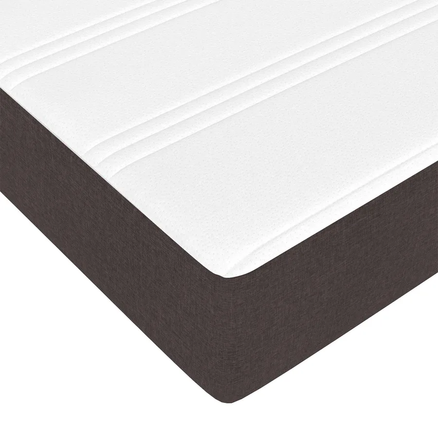 Cadre de lit avec matelas 2 pcs Tan tissu - 10