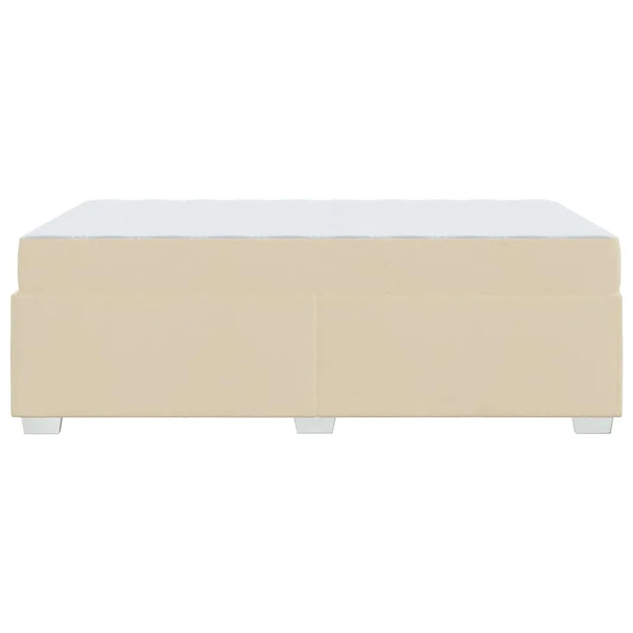 Cadre de lit avec matelas Crème 120 x 190 cm tissu - 6