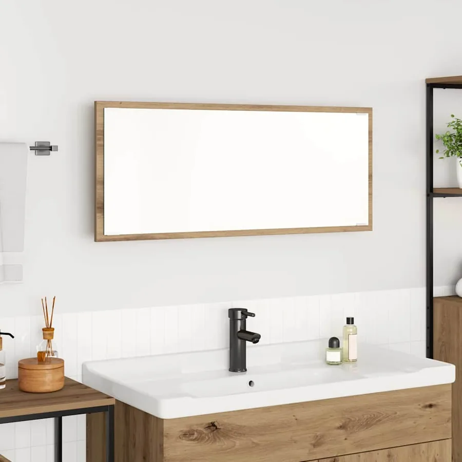 Miroir Chêne artisanal 90 x 8,5 x 37 cm Bois d'ingénierie