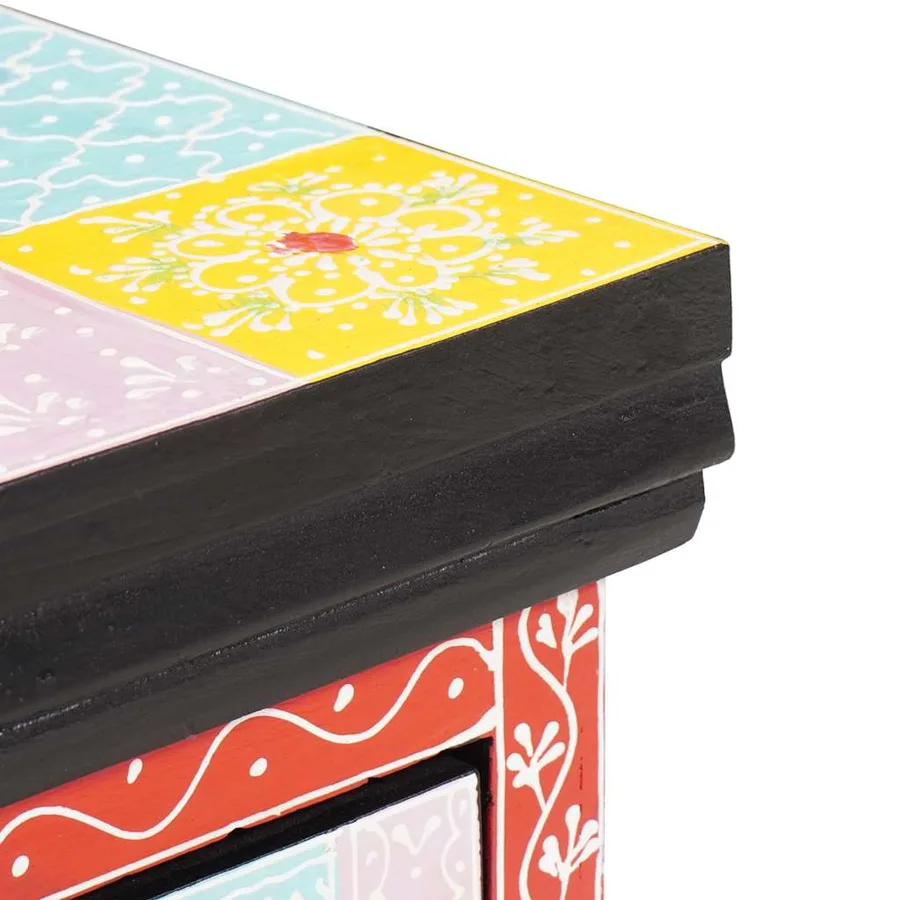 Cabinet de chevet avec tiroir 2 pcs Multicolore 40 x 30 x 28 cm - 8
