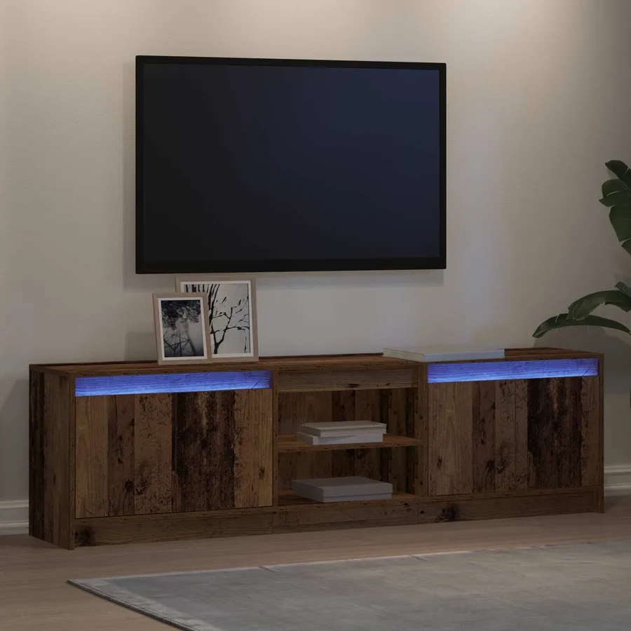 Unites TV 180 x 34 x 50 cm Marron Bois d'ingénierie - 5