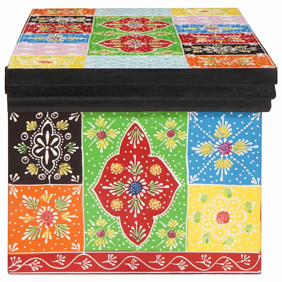 Meuble TV Multicolore 60 x 30 x 24 cm Bois de manguier massif - 3