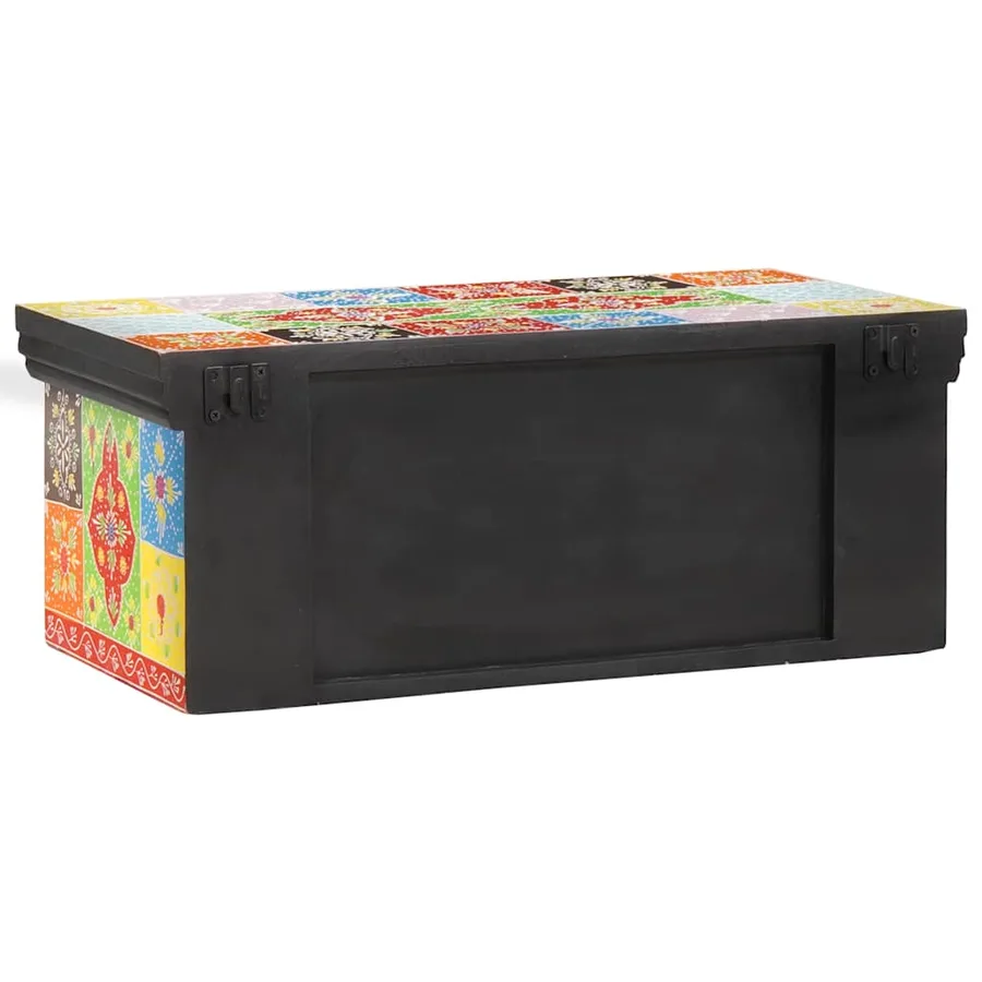 Meuble TV Multicolore 60 x 30 x 24 cm Bois de manguier massif - 4