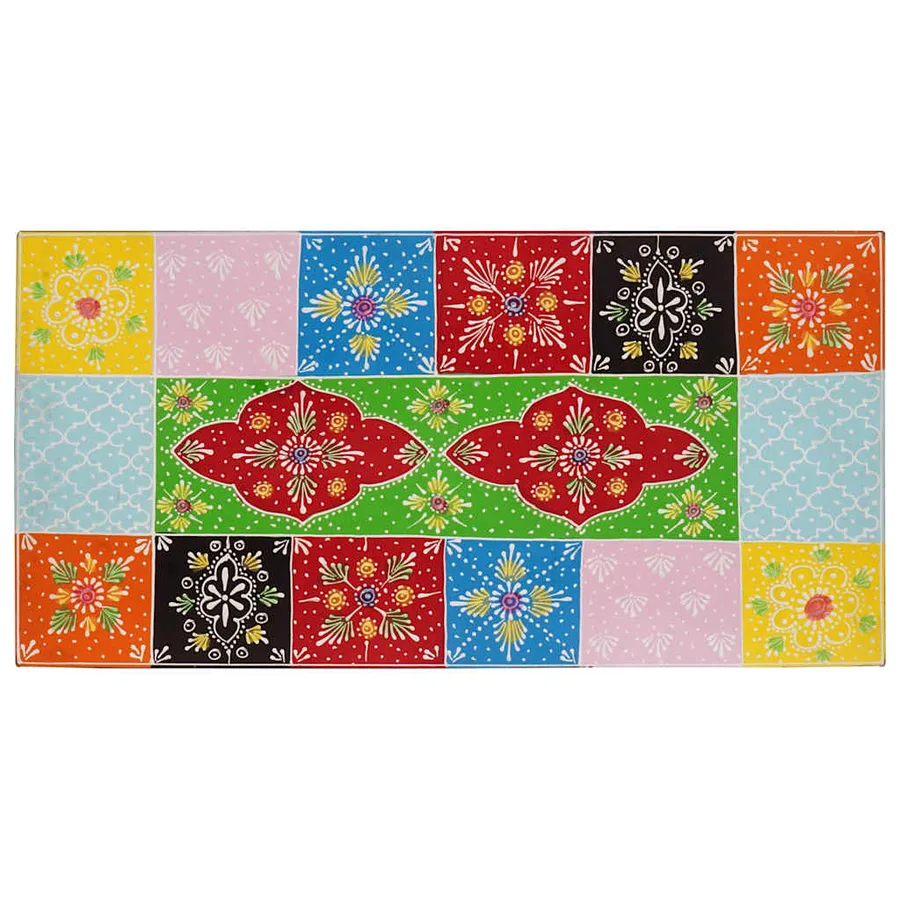 Meuble TV Multicolore 60 x 30 x 24 cm Bois de manguier massif - 5