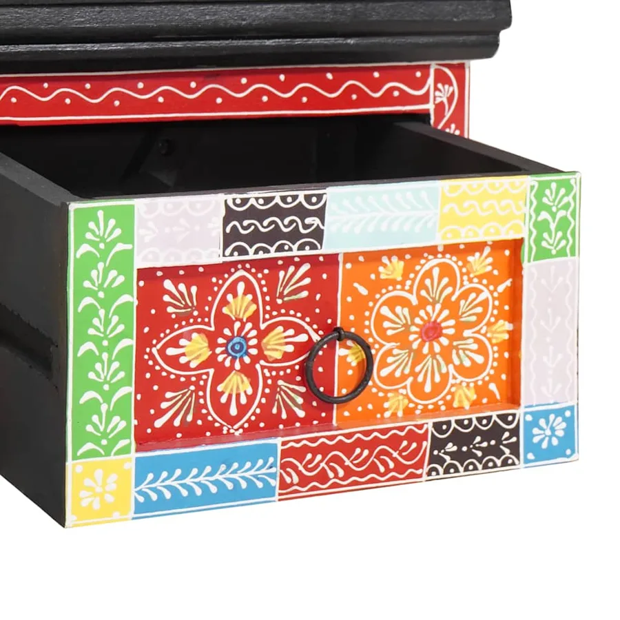 Meuble TV Multicolore 60 x 30 x 24 cm Bois de manguier massif - 8