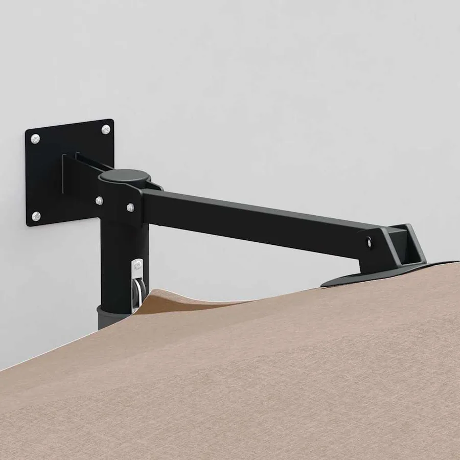Parasol de jardin Taupe 248 x 248 x 148 cm Polyester et Acier - 3