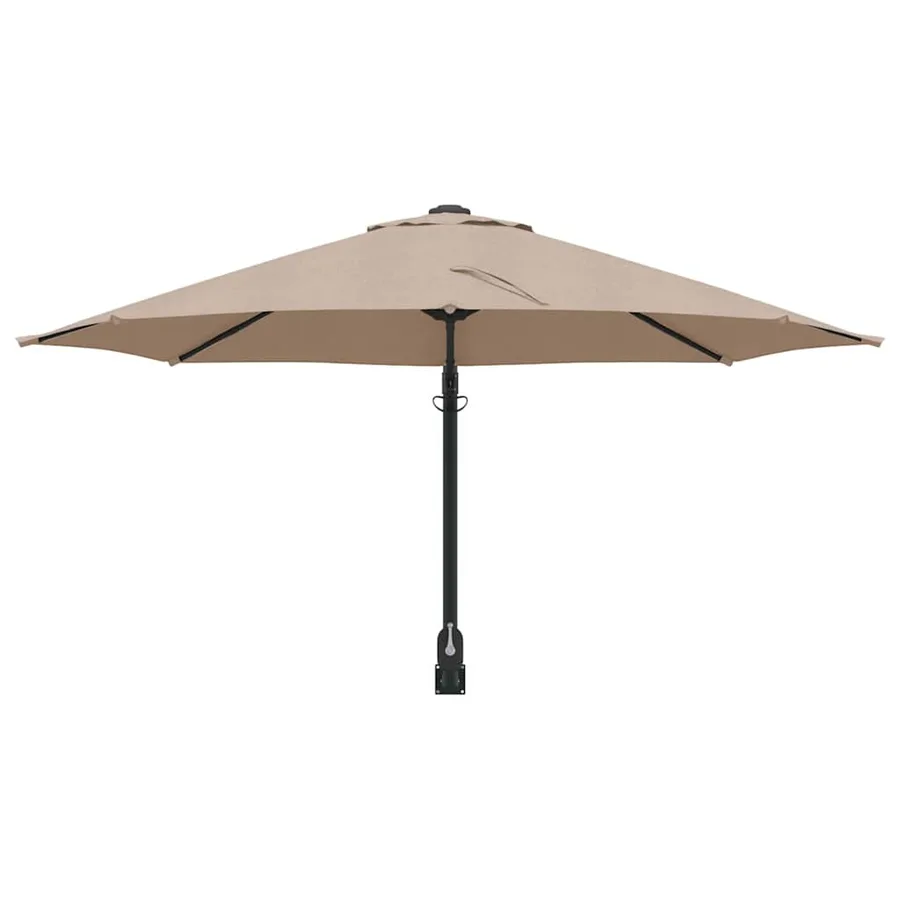 Parasol de jardin Taupe 248 x 248 x 148 cm Polyester et Acier - 4