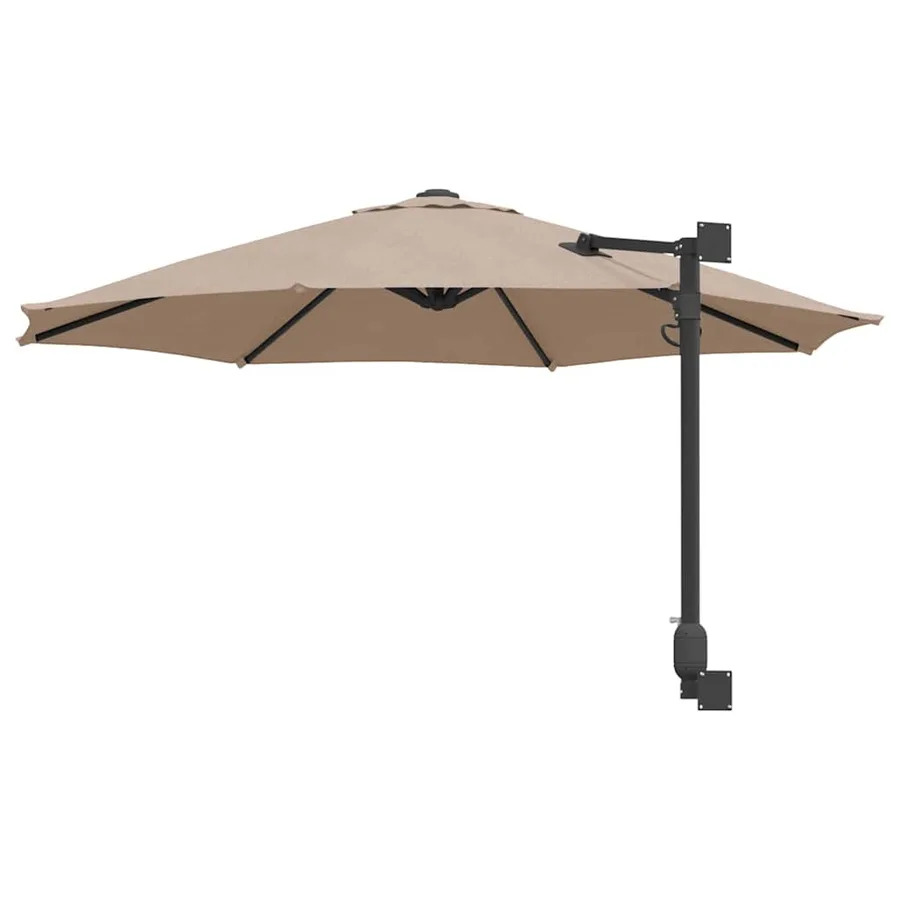 Parasol de jardin Taupe 248 x 248 x 148 cm Polyester et Acier - 6
