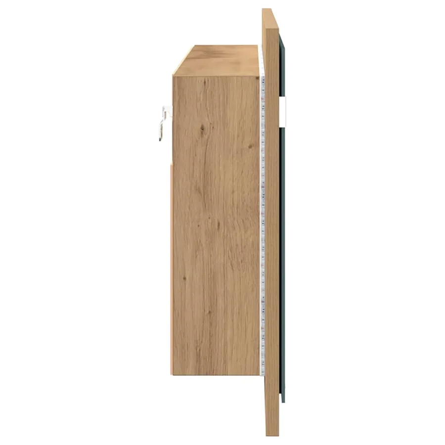 Cabinet Miroir LED Chêne artisanal 100 x 12 x 45 cm - 9