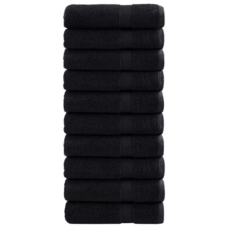 Serviette Invité SOLUND 25 pc Noir 100 x 150 cm 550 gsm - 2