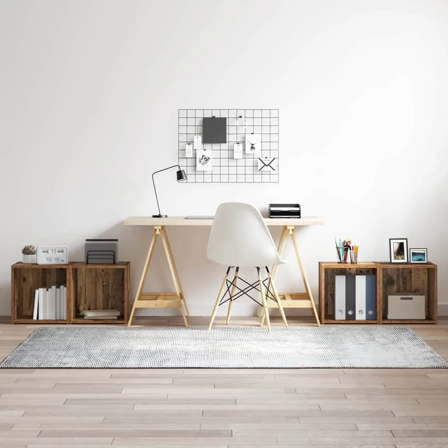 Ensemble meuble TV 4 pcs Bois Ancien 37 x 35 x 37,5 cm