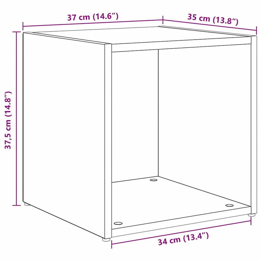 Ensemble meuble TV 4 pcs Bois Ancien 37 x 35 x 37,5 cm - 12