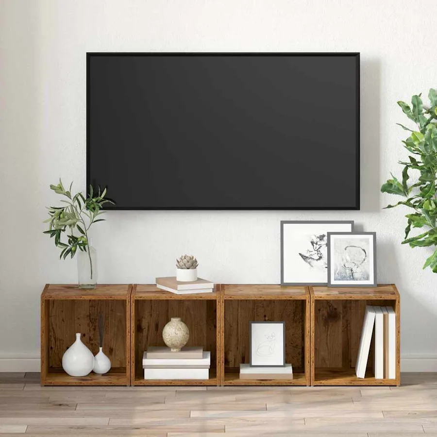 Ensemble meuble TV 4 pcs Bois Ancien 37 x 35 x 37,5 cm - 4
