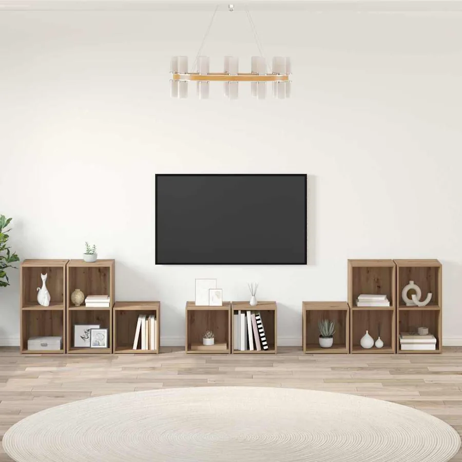 Ensemble de meubles TV 8 pcs Chêne artisanal Bois d'ingénierie