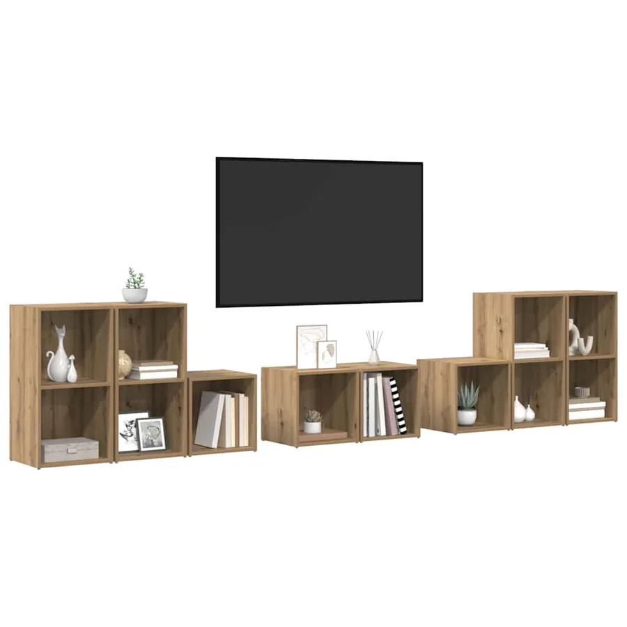 Ensemble de meubles TV 8 pcs Chêne artisanal Bois d'ingénierie - 3