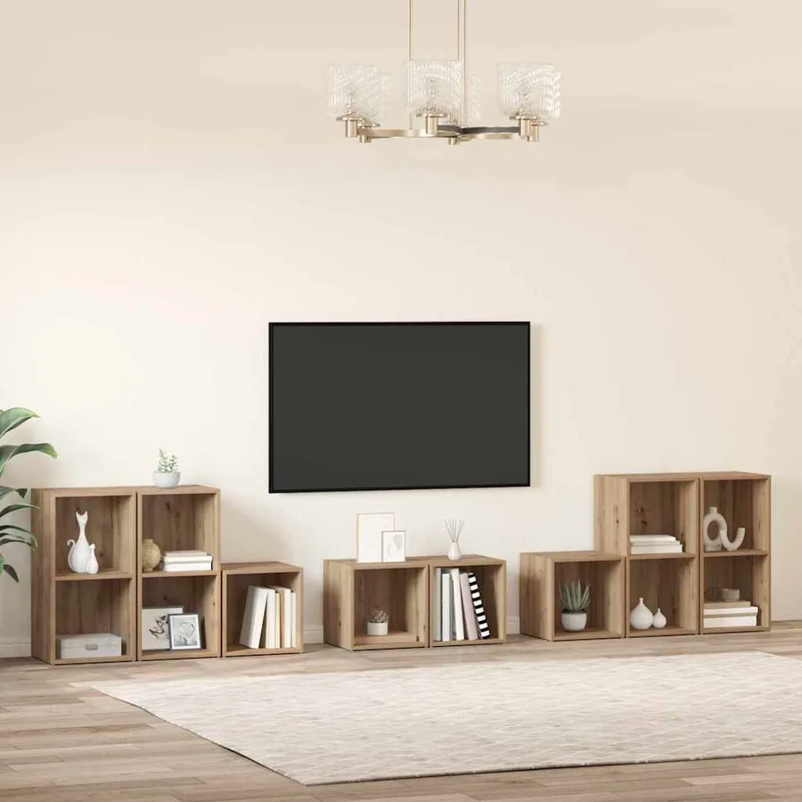 Ensemble de meubles TV 8 pcs Chêne artisanal Bois d'ingénierie - 4