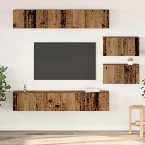 Ensemble meuble TV 6 pcs Bois Ancien Bois d'ingénierie