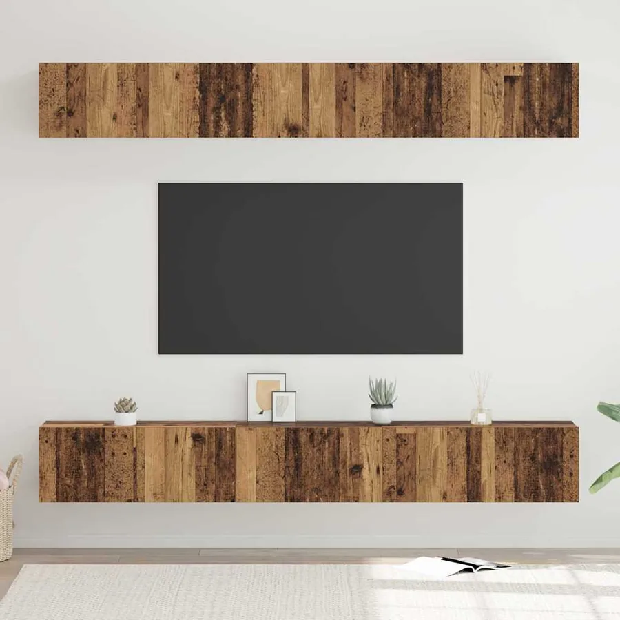 Ensemble meuble TV 6 pcs Bois ancien Bois d'ingénierie