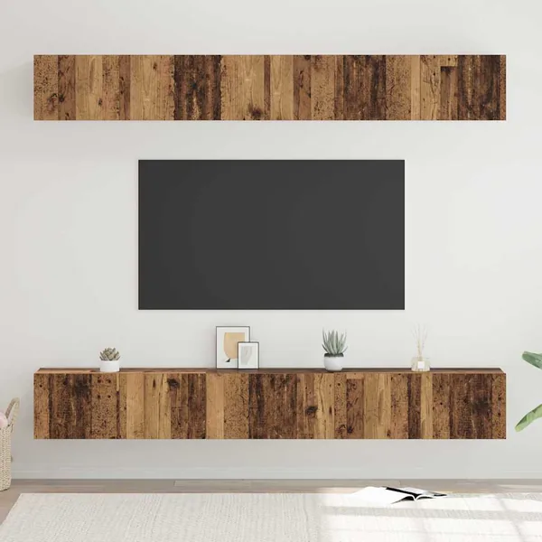 Ensemble meuble TV 6 pcs Bois ancien Bois d'ingénierie