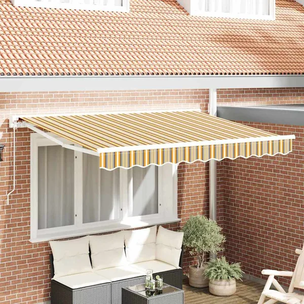 Cadre d'auvent Jaune et Gris 350 x 200 cm