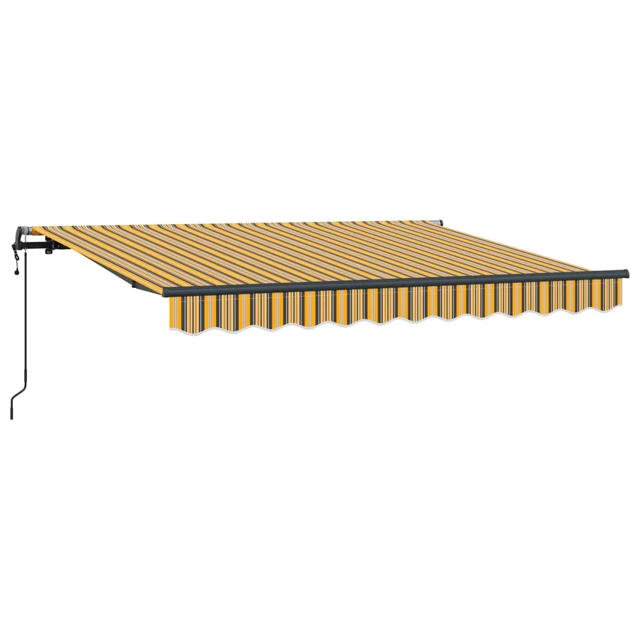 Auvent Rétractable Jaune 350 x 200 cm tissu - 2
