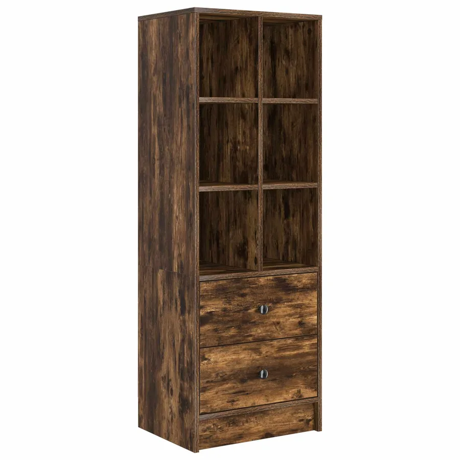 Haut Armoire avec tiroir Chêne fumé 45,5 x 34 x 127 cm - 2