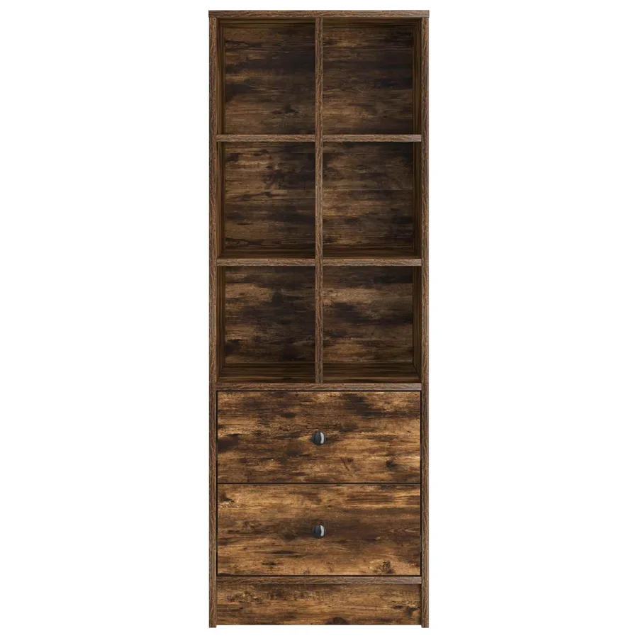 Haut Armoire avec tiroir Chêne fumé 45,5 x 34 x 127 cm - 6