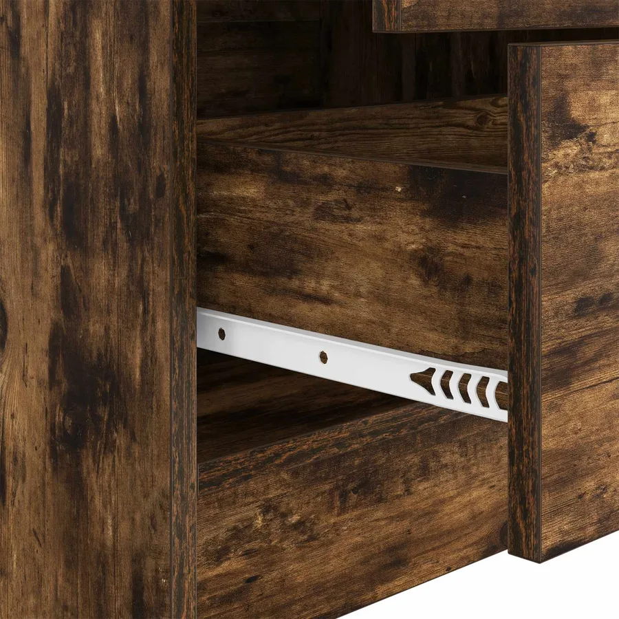 Haut Armoire avec tiroir Chêne fumé 45,5 x 34 x 127 cm - 9