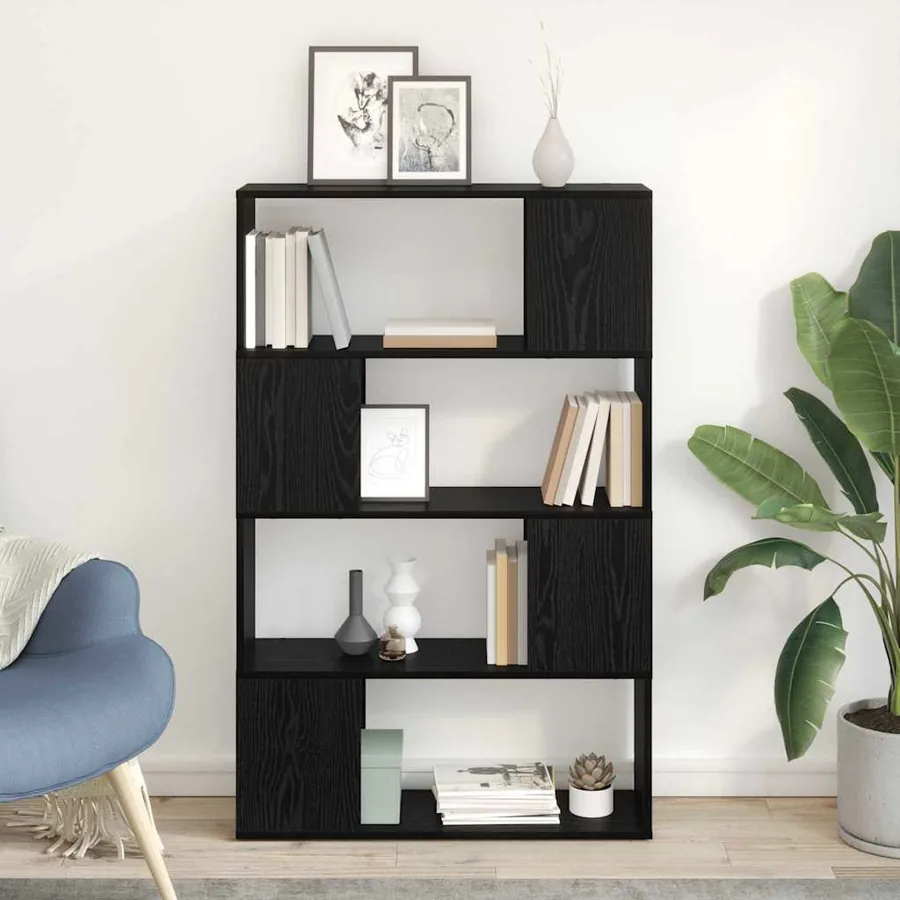 Ensemble meuble TV Noir 80 x 24 x 125 cm Bois d'ingénierie