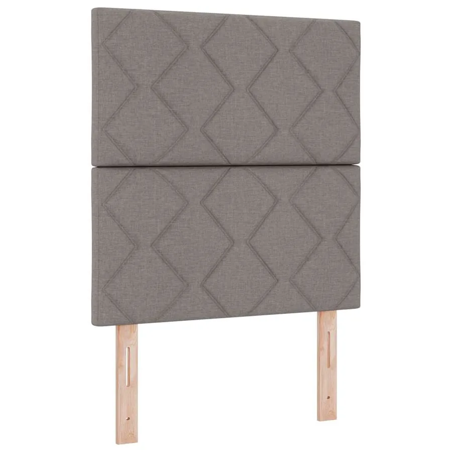 Lit à ressorts avec tête de lit Taupe 80 x 200 cm tissu - 6
