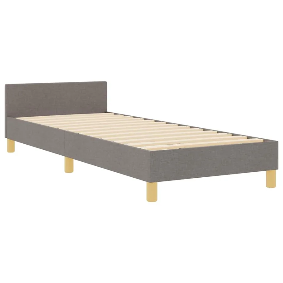 Cadre de lit avec tête de lit Taupe 80 x 200 cm tissu - 4