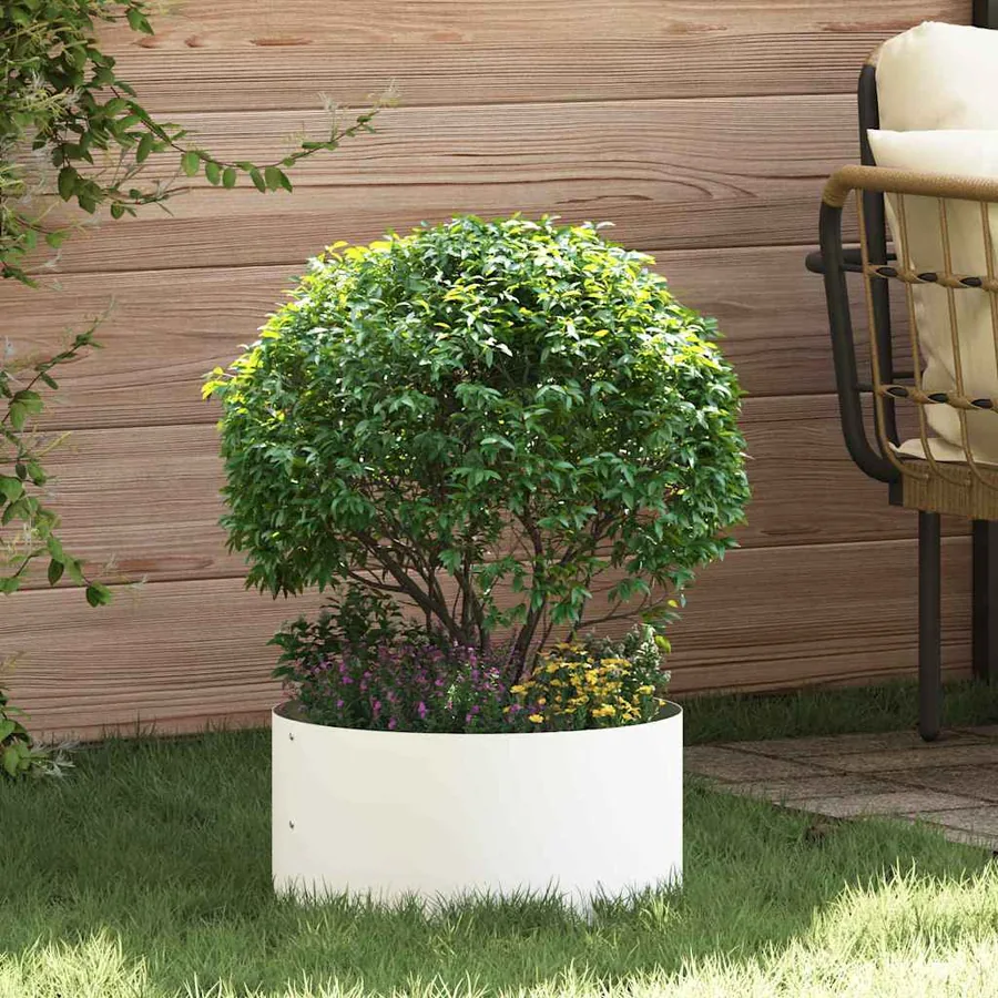 Anneau de jardinière 5 pc Blanc 40 x 40 x 20 cm