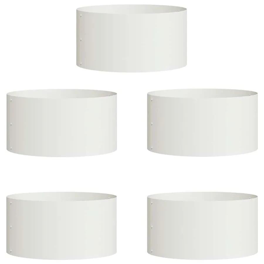 Anneau de jardinière 5 pc Blanc 40 x 40 x 20 cm - 2