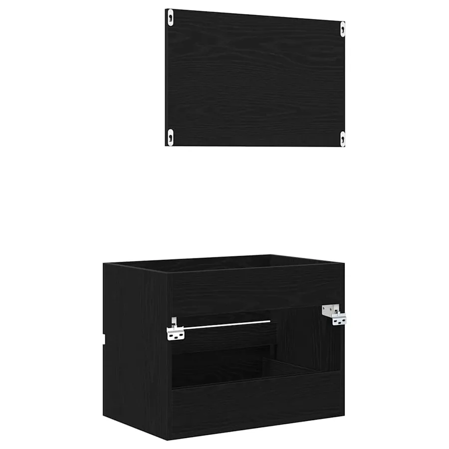 Ensemble de mobilier de salle de bain 2 pcs Chêne noir - 8
